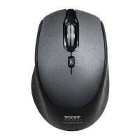 Port Connect Silent 1600DPI 3 Button Wireless Mouse - Black