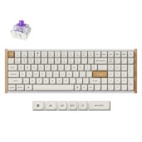 Keychron K4 HE 96% Magnetic Switch Hot-Swap RGB Wireless Keyboard – White (Wood + Aluminium)