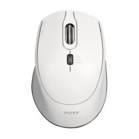 Port Connect Silent 1600DPI 3 Button Wireless Mouse - White