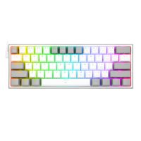 Redragon K617 FIZZ 60% Wired RGB Gaming Keyboard - White/Grey